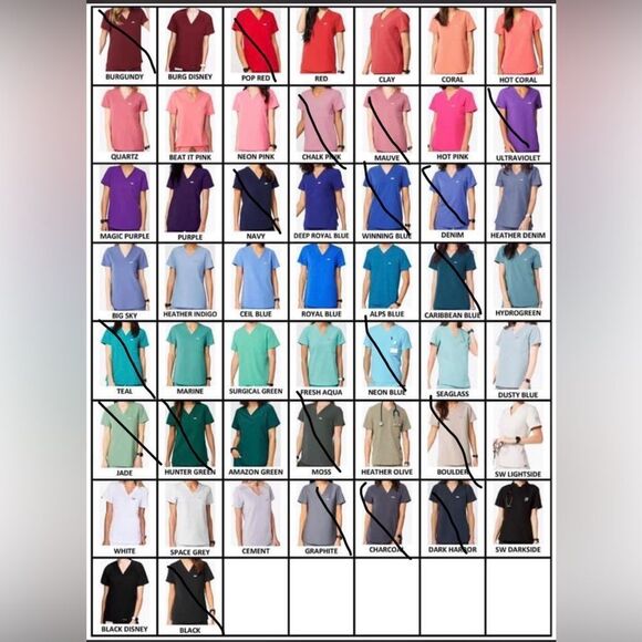 FIGS Burgundy Women’s Pull-On Pockets Elastic Waistband Drawstrings- Medium - Picture 13 of 13